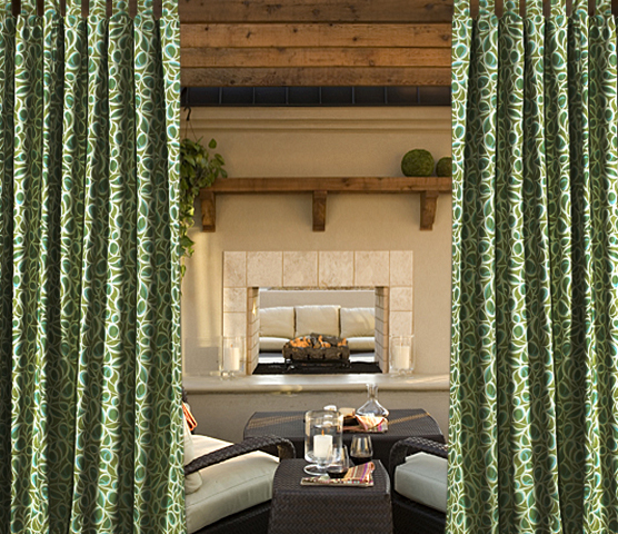 Drapes in Outdoor Room