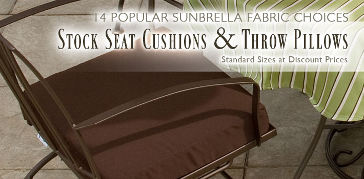Stock Seat Cushions and Throw Pillows
