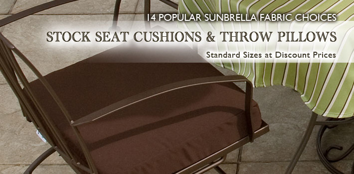 Stock Seat Cushions and Throw Pillows