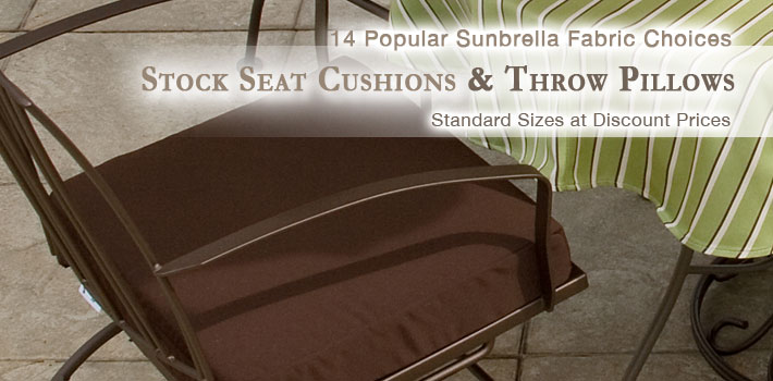 Stock Seat Cushions and Throw Pillows