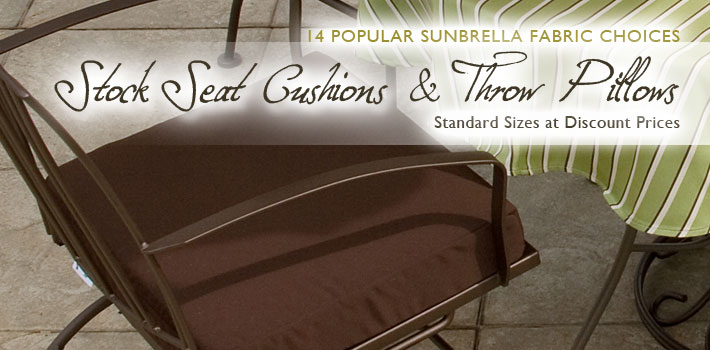 Stock Seat Cushions and Throw Pillows