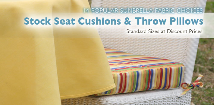 Stock Seat Cushions and Throw Pillows