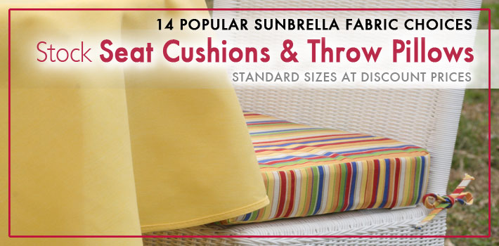 Stock Seat Cushions and Throw Pillows