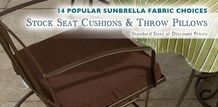 Stock Seat Cushions and Throw Pillows