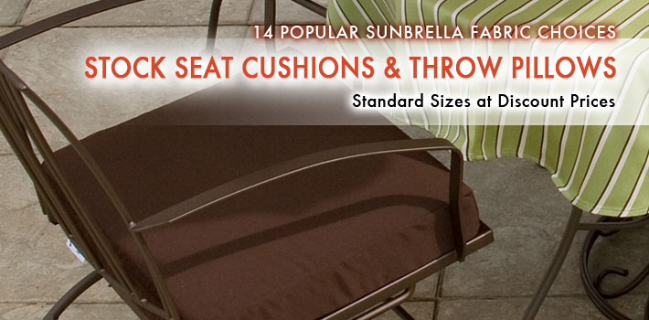 Stock Seat Cushions and Throw Pillows
