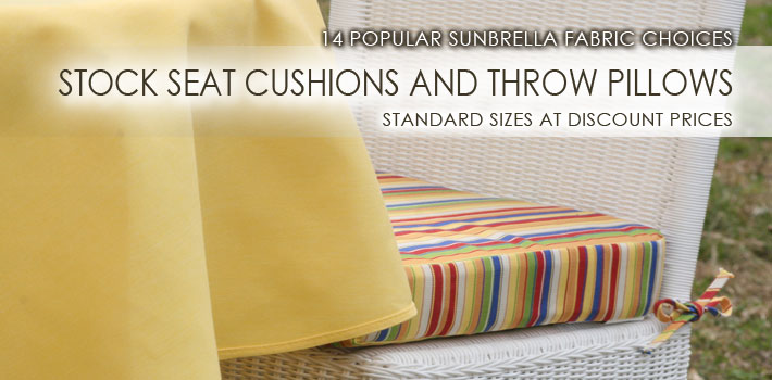 Stock Seat Cushions and Throw Pillows