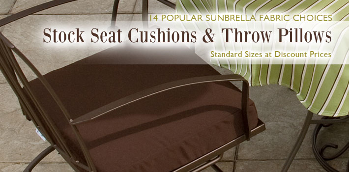 Stock Seat Cushions and Throw Pillows