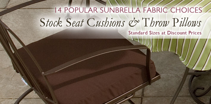 Stock Seat Cushions and Throw Pillows