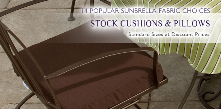 Stock Seat Cushions and Throw Pillows