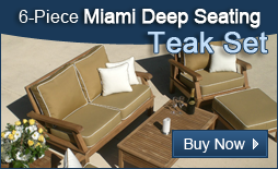 6-Piece Miami Deep Seating Teak Set