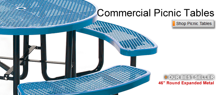 Round Picnic Tables Expanded Metal