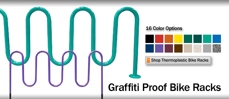 Thermoplastic Coated Bike Racks