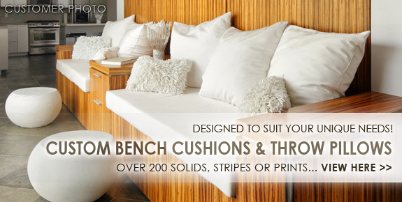 Indoor Seat Cushions with Accent Pillows from CushionSource.com