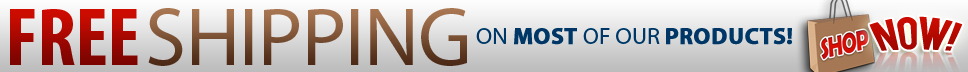 Free shipping on most of our products