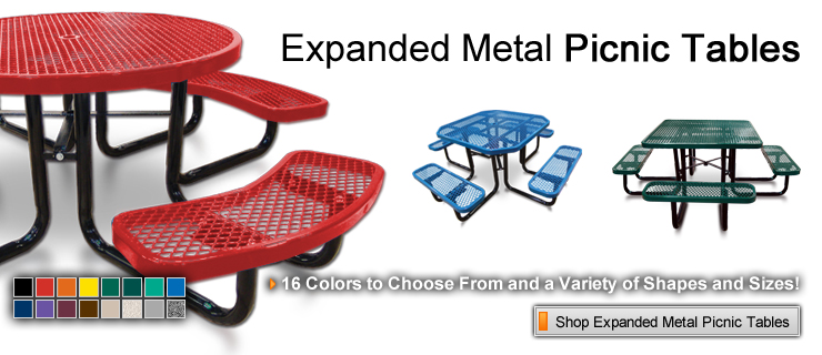 Expanded Metal Picnic Tables