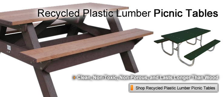 Recycled Plastic Lumber Picnic Tables
