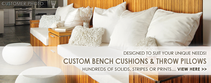 Indoor Seat Cushions with Accent Pillows from CushionSource.com