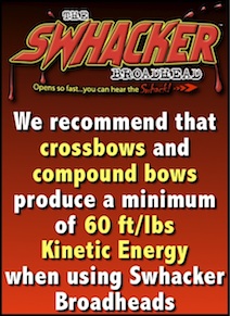 Swhacker crossbow kinetic energy recommendation