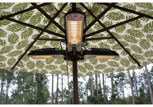 Well Traveled Living Steel Umbrella Halogen Patio Heater
