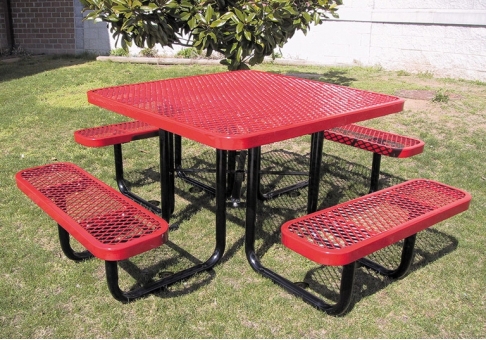 picnic table, square picnic table
