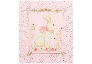 Rosebud Rabbit Canvas Art Painting