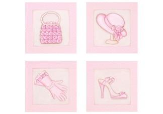 Garden Party Collection Canvas Art set of 4