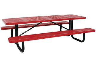 picnic tables, perforated metal picnic table, commercial site furnishings