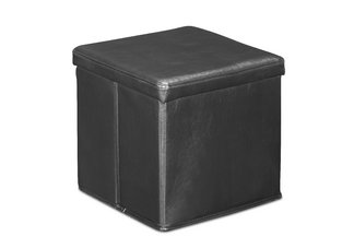 Skammel Storage Ottoman Black