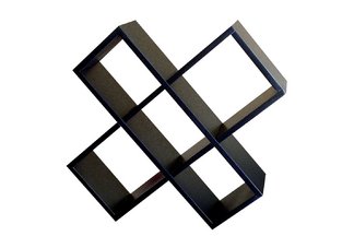Crisscross Media Wall Storage - Black