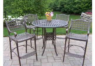 Elite 5pc Bar Set Antique Bronze