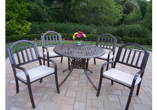 Elite Rochester 5pc Dining Set with Cushions