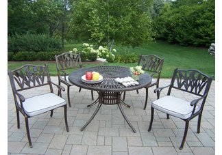 Sunray Tulip 5pc Dining Set with Cushions