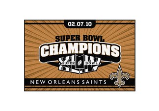 New Orleans Saints Superbowl XLIV Champions Commemorative Mats
