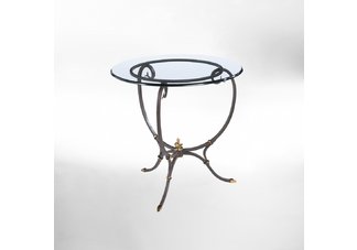 Florence Round End Table with Glass Top254