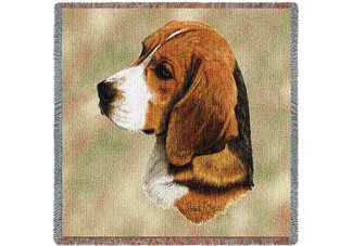 Beagle Square Throw Blanket