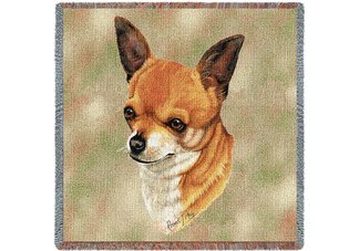 Chihuahua Square Throw Blanket