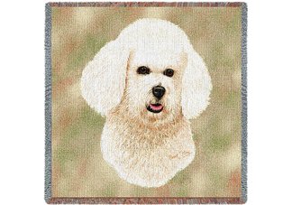 Bichon Frise Square Throw Blanket