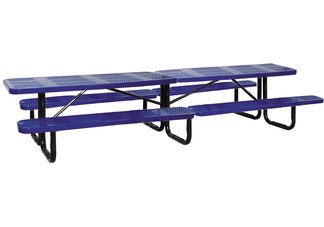 12 ft perforated metal picnic table, 12foot commercial perforated metal picnic tables