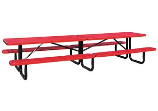 picnic tables, commercial site furnishings, expandable metal picnic table