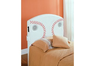 Baseball Twin Headboard with speakers&nbsp;