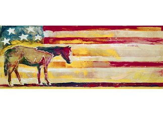 Horse with Flag