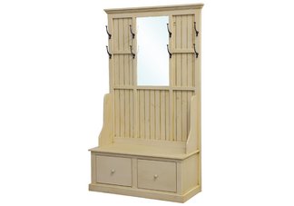 Hall Tree w/Mirror & 8 Hooks