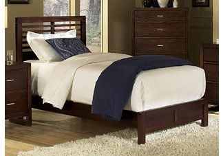 Paula Cherry Finish Twin Bed