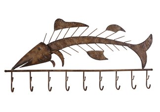 FISH FOSSIL, COAT RACK