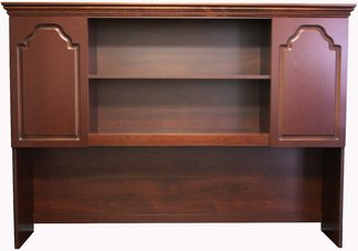 724Traditional Laminate Hutch W/ 2 Doors 70x15x52 (Dark Cherry)