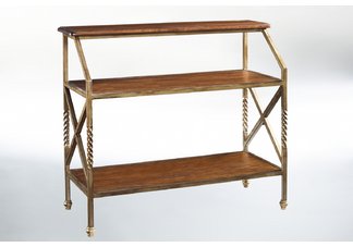 Rustic Low Bookcase with 3 shelves460