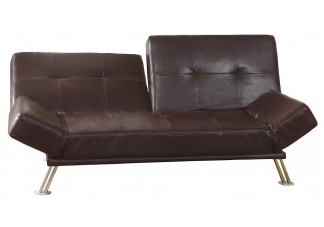 Adjustable Futon Sofa Bed - Chocolate
