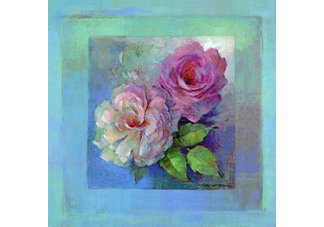 Roses on Blue