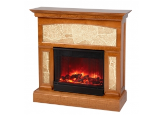 Stonewood Electric Fireplace - Oak