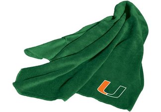 Miami Hurricanes Fleece Throw